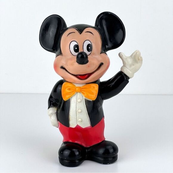 Mickey Mouse Bank Walt Disney Plastic Coin Bank Vintage 1970's - Picture 1 of 10